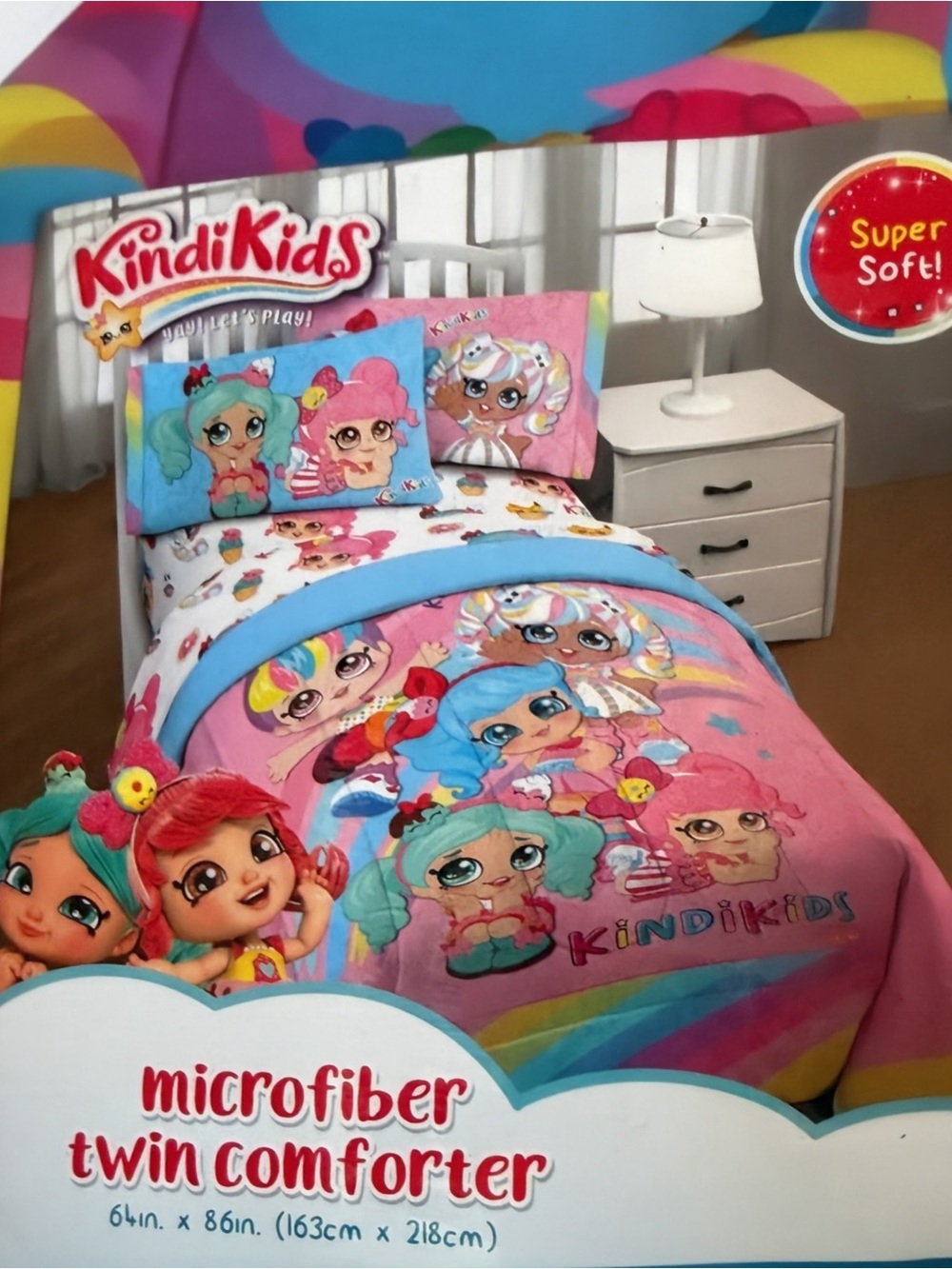 Pink & Blue Microfiber Twin Comforter